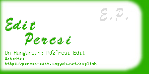 edit percsi business card